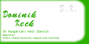 dominik keck business card